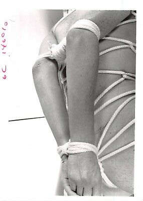 Adult Photo 1990s B&W 5x7 Bondage Beautiful Brunette Bound & Dominated 78yc