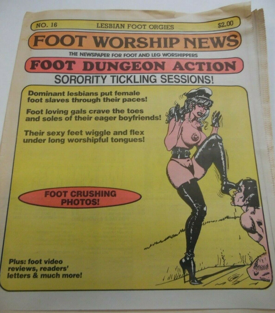 Foot Worship News Newspaper Sorority Tickling Sessions #16 1991 013020lm-ep