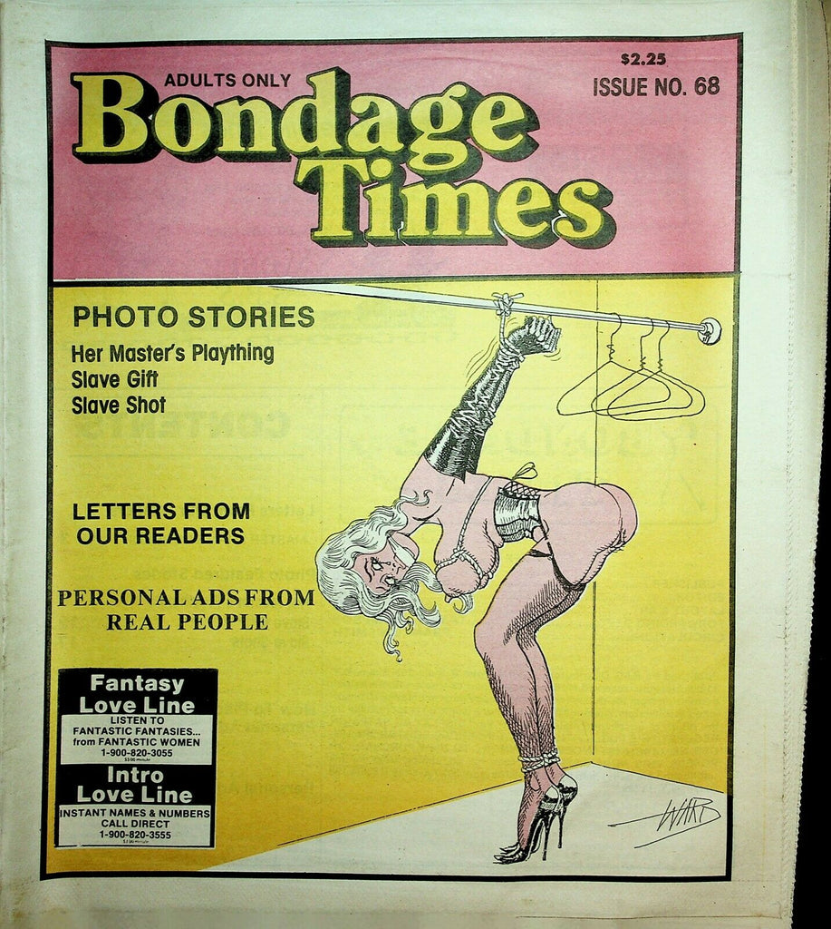 Bondage Times Newspaper Her Master's Plaything #68 1980's 022220lm-ep