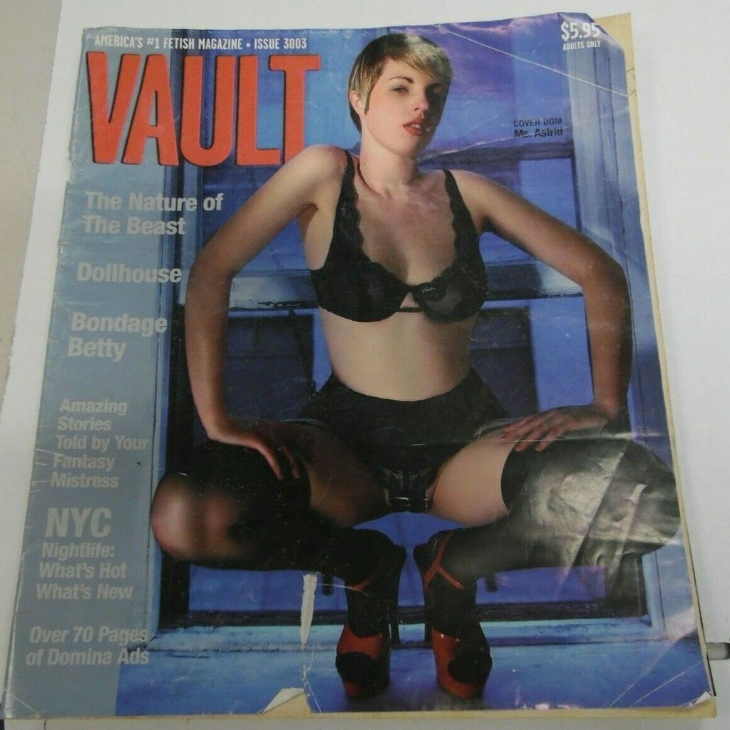 Vault Fetish Newspaper Cover Dom Ms. Astrid #3003 2001 122119lm-ep