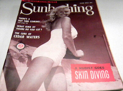 Sunbathing Nudist Adult Magazine June 1956 120113lm-ep