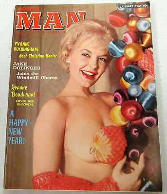 Modern Man Busty Adult Magazine Jeanne Bondurant January 1964 vg 092014lm-ep