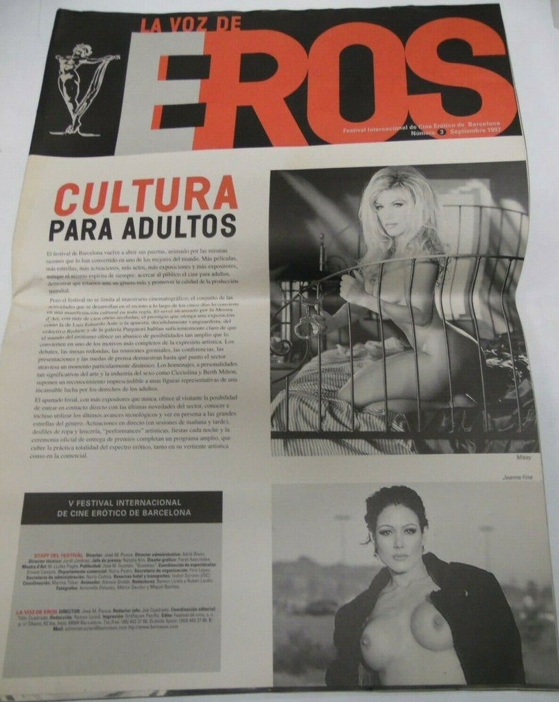 La Voz De Eros Spanish Newspaper Nina Hartley September 1997 050219lm-ep