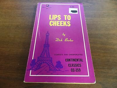 Lips to Cheeks Dick Barker 1968 192pgs Erotic Novel 121215amp