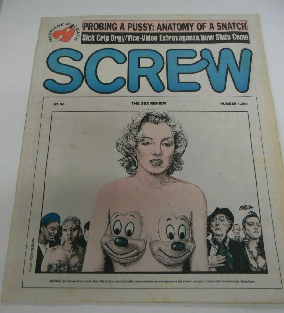 Screw Newspaper Marilyn Monroe/Mickey Mouse Cover #1398 1995 121719lm-ep2