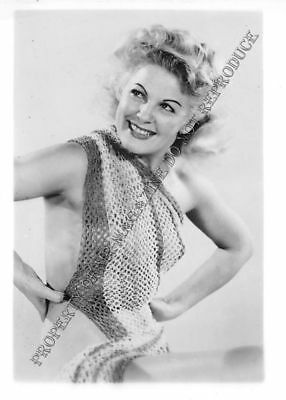 Adult Vintage B&W Photo 2.5x3 Beautiful Blonde Pinup Posing Seductive 56HU