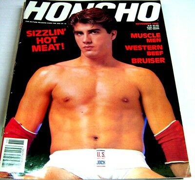 Honcho Gay Adult Magazine"Sizzlin Hot Meat"November 1988 vg/cln 043013Lm-ep
