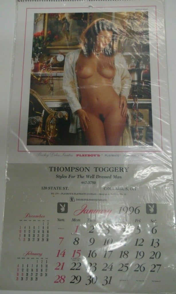 Unbranded Playboy Advertising Calendar 1996 Becky Santos 17' x 9 1/2' 022219lm-ep