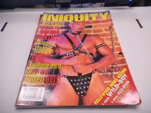 Iniquity Gay Adult Magazine "Leather Perfect, the Lattest in Studded Men" Vol.4 #9 Winter 1995