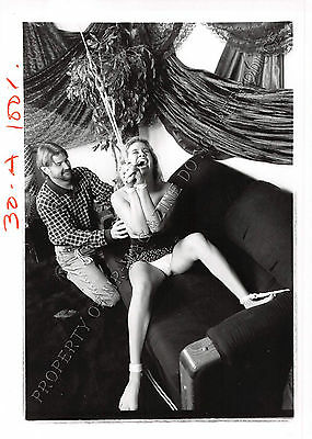 Adult 1990s B&W Photo 5x7 Bondage Beautiful Blonde Bound Down & Tickled 76NA