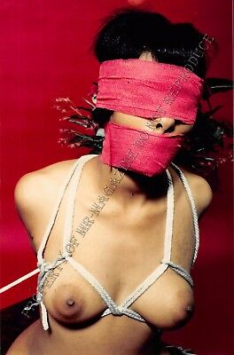 Adult 1990s Color Photo 4x6 Bondage Ebony Woman Bound and Dominated 28SG