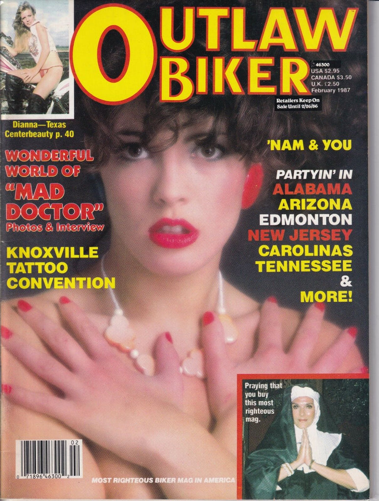 Outlaw Biker Magazine Knoxville Tattoo Convention February 1987 020419REP