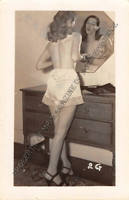 Adult Vintage B&W Photo 2.5x4 Sexy Pin Up Lesbians Undressing Strip Tease 101HR