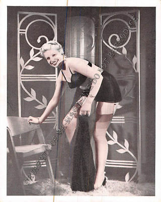 Adult Vintage B&W Photo 3.5x4 Sexy Pin Up Model Undressing Strip Tease 250HP