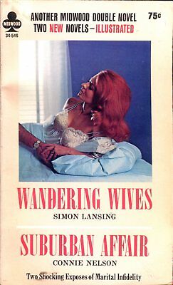 Wandering Wives / Suburban Affair Double Novel /1965 Midwood 042614lm-epa