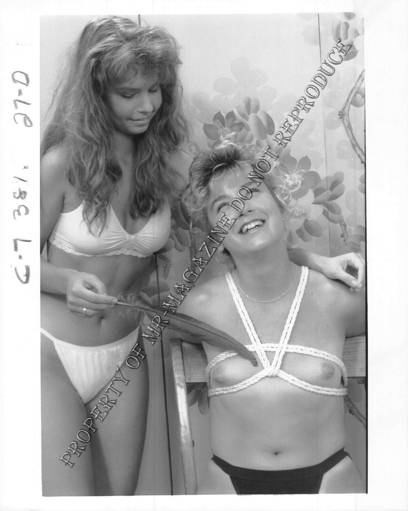 Adult Vintage 1990s Photo 8x10 Bondge Lesbian Bound Nude & Tickled Fetish 30FN