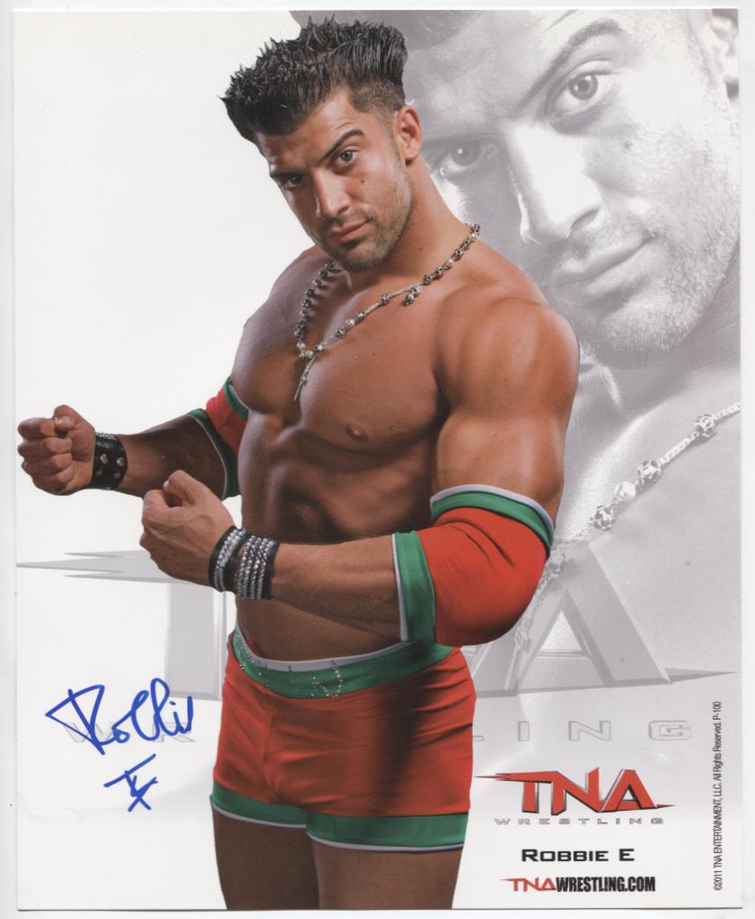 Robbie E. TNA Autographed 8"x10" Photo w/ COA WWE1-41