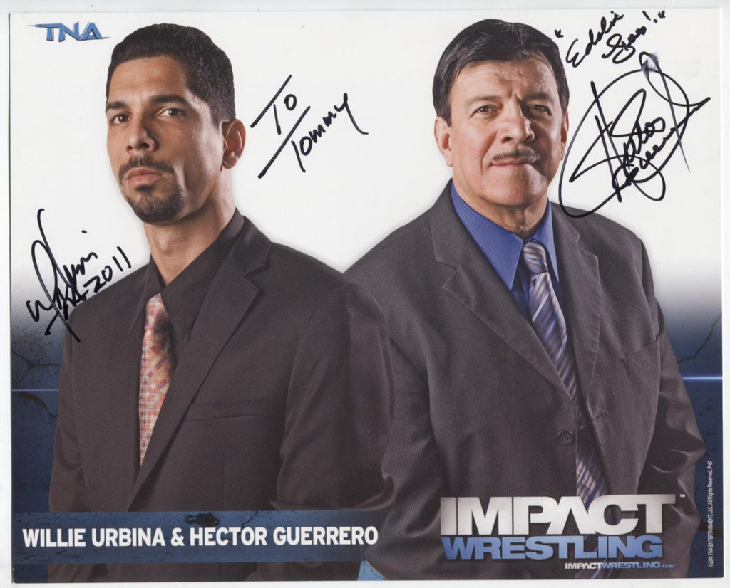 Willie Urbina Hector Guerrero TNA Autographed 8"x10" Photo w/COA WWE2-46
