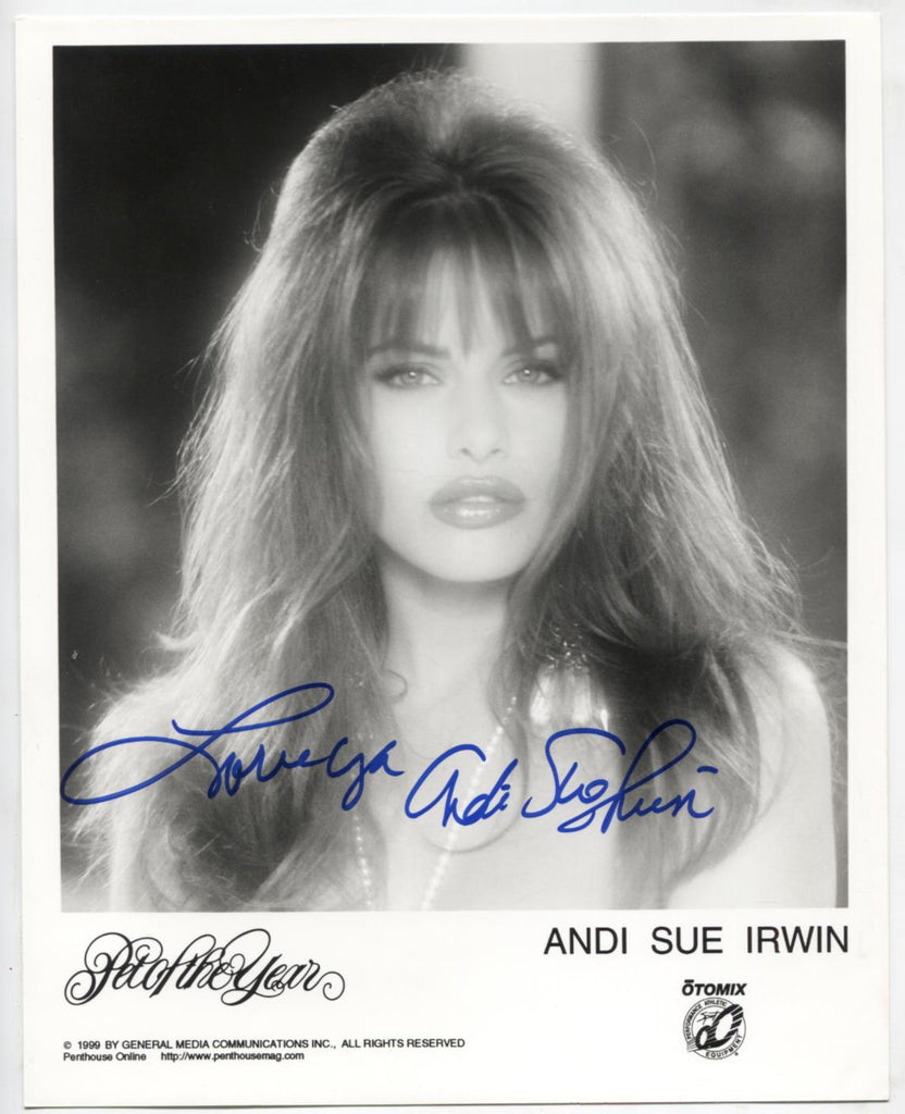 Andi Sue Irwin Penthouse Autographed 8"x10" Promo Photo w/COA WWE3-33