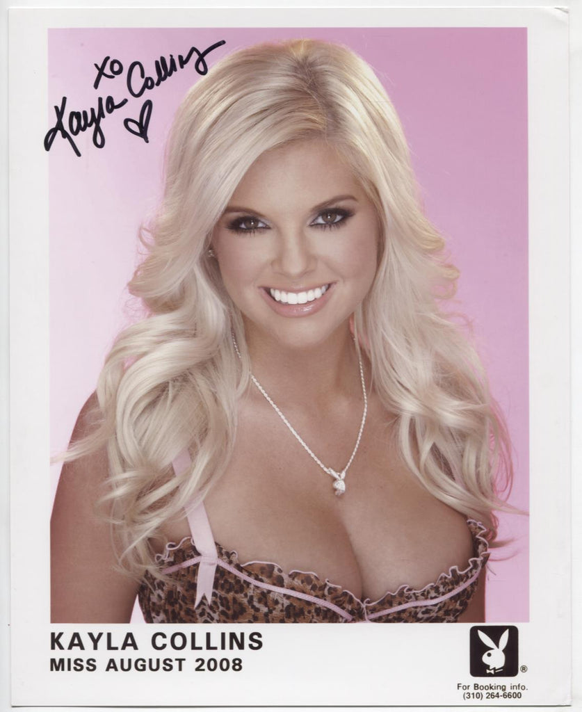 Kayla Collins Playboy Autographed Inscribed 8x10 Promo Photo w/COA WWE3-22