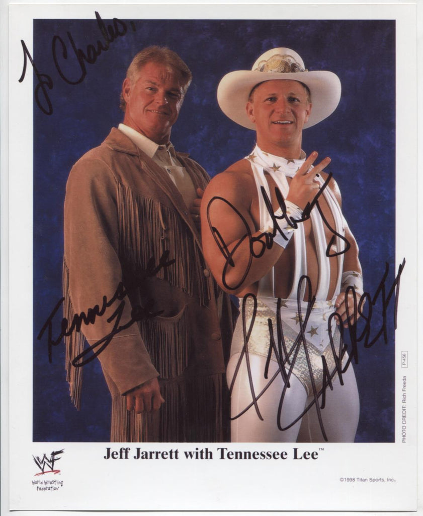 Jeff Jarrett Tennessee Lee Autographed 8"x10" Promotional Photo w/COA WWE1-86