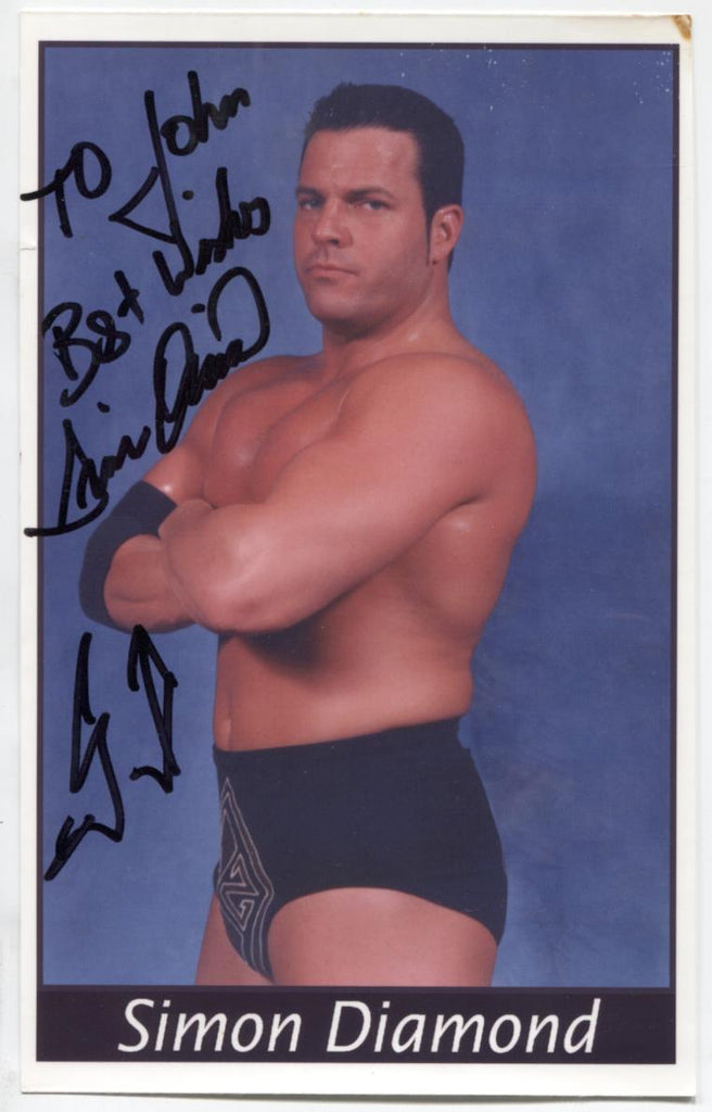 Simon Diamond Wrestler Autographed 5.25"x8.5" Photo w/COA WWE4-145