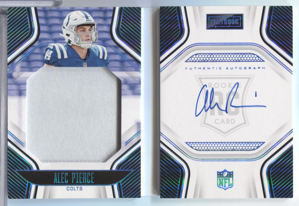Alec Pierce Colts 2022 Panini Playbook RC Patch Auto 9/49 Booklet 062123MLCD3