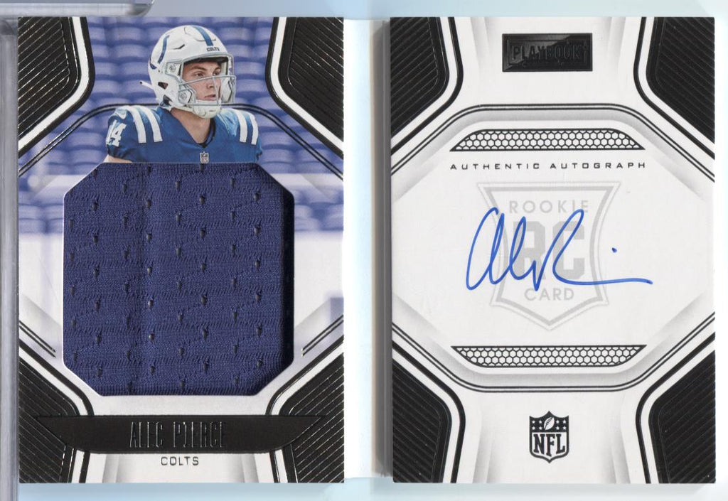 Alec Pierce Colts 2022 Panini Playbook RC Patch Auto 278/299 Booklet 062123MLCD5