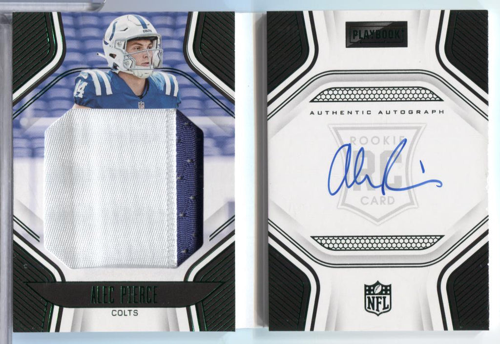 Alec Pierce Colts 2022 Panini Playbook RC Patch Auto 8/25 Booklet 062123MLCD2
