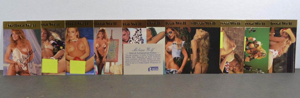 Melissa Wolf Playboy 1995 Complete Set 1-10 /5000 w/Auto Card & COA 062623MLCD83