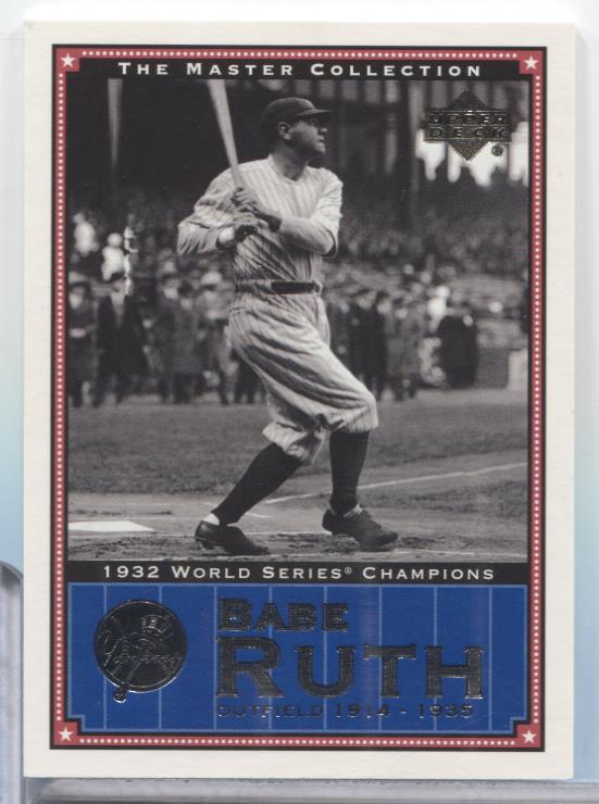 Babe Ruth Yankees 2000 Upper Deck Master Collection 144/500 #NYY4 062623MLCD61
