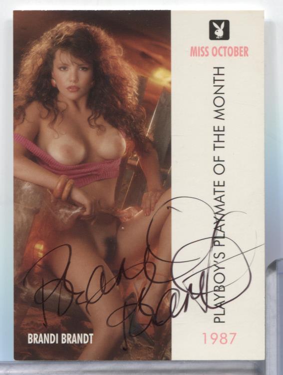 Brandi Brandt Miss Oct Autographed 1997 Playboy Card #102 w/COA 062323MLCD151