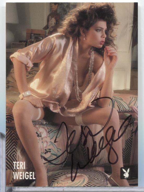Teri Weigel Miss April Autographed 1995 Playboy Card #98 w/COA 070623MLCD125