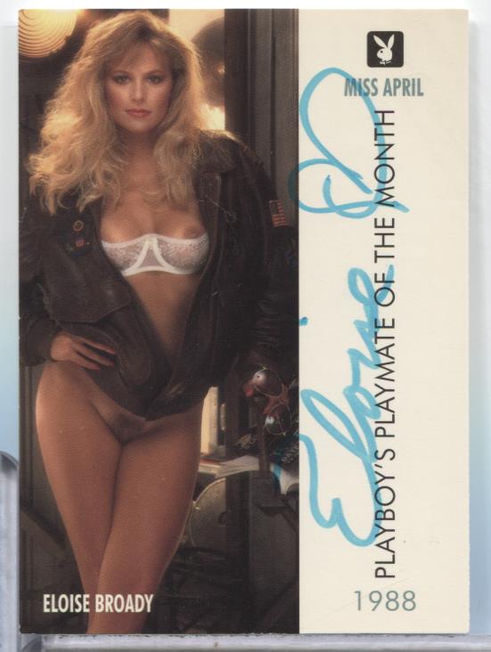 Eloise Broady April Autographed 1995 Playboy Card #105 w/COA 070623MLCD128