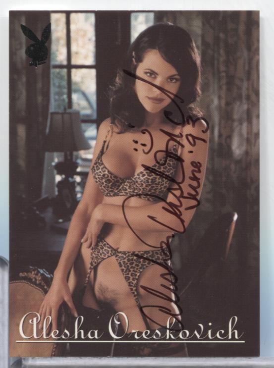 Alesha Oreskovich Autographed 2000 Playboy's Lingerie #69 w/COA 071023MLCD50