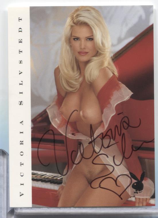 Victoria Silverstedt Autographed 2000 Playboy's Centerfolds #24 COA 071023MLCD17
