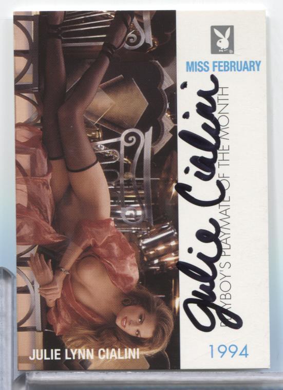 Julie Lynn Cialini Feb Autographed 2002 Playboy Card #6 w/COA 070623MLCD148