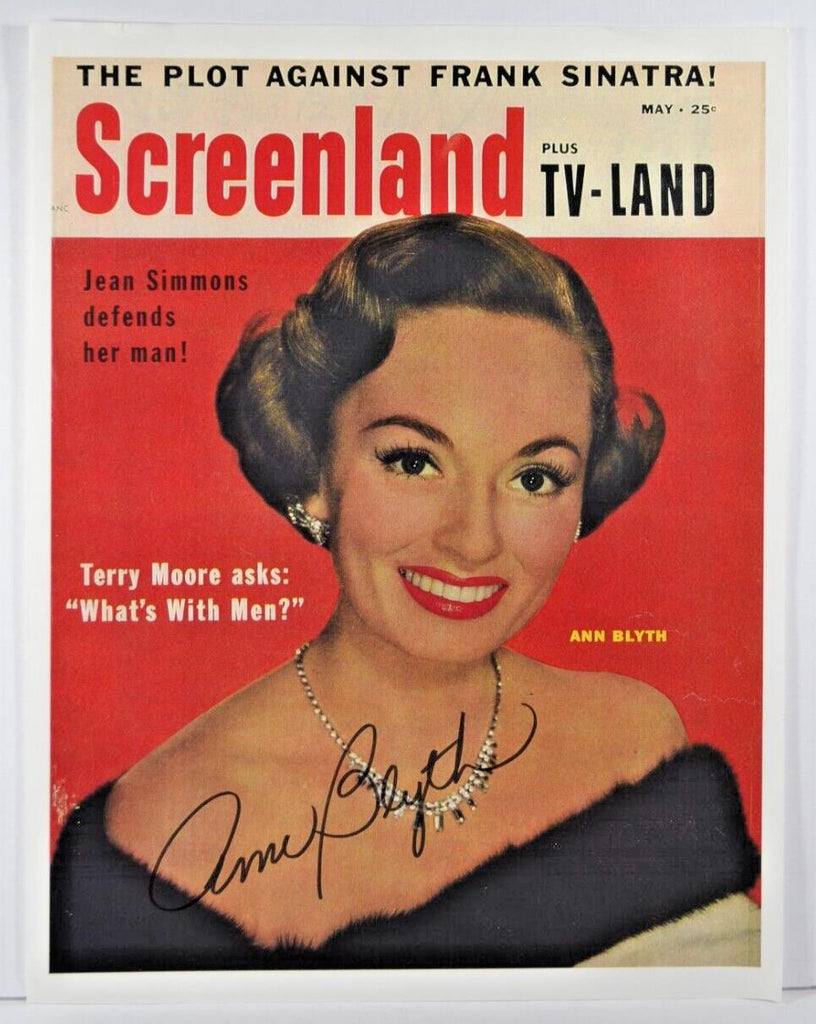 Ann Blyth Actress Autographed Screenland Mag Cover Print w/COA WWE6-67