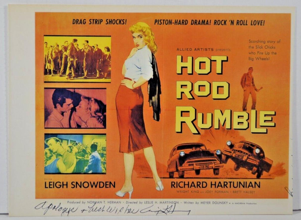 Wright King Hot Rod Rumble Autographed 5.5"x7.5" Postcard w/COA WWE6-73