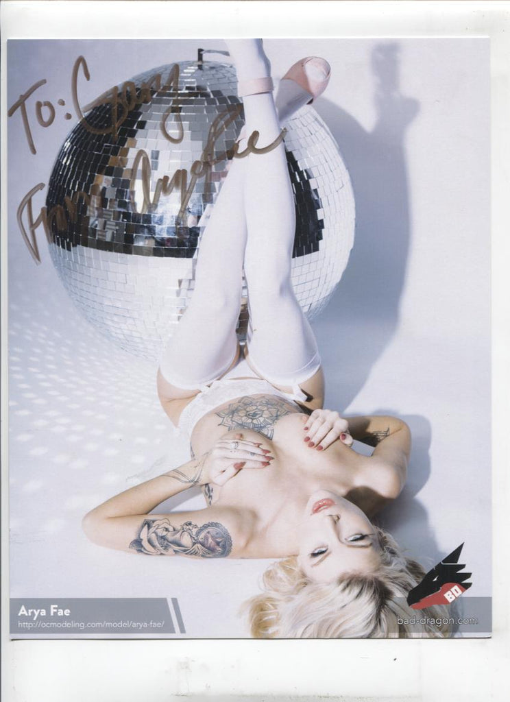 Arya Fae Adult Actress Autographed 8"x10" Promo Photo w/COA WWE7-111