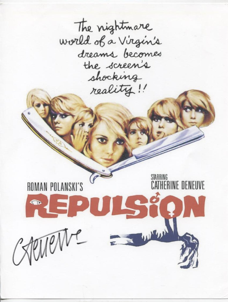 Catherine Deneuve Actress Autographed 8.5"x11" Repulsion Ad w/COA WWE7-174