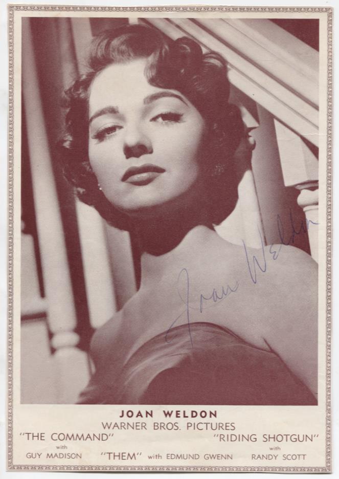 Joan Weldon Actress Autographed 6.5"x9" Photo Ad w/COA WWE7-195