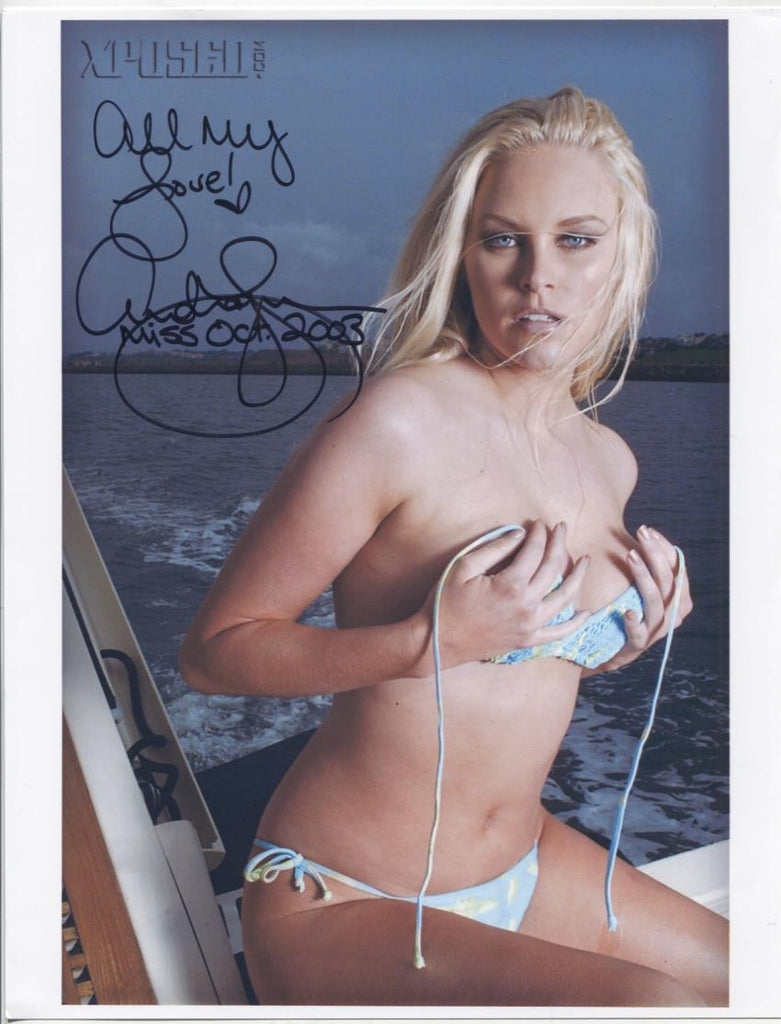 Audra Lynn Playboy Autographed 8.5"x11" Photo w/COA WWE6-68