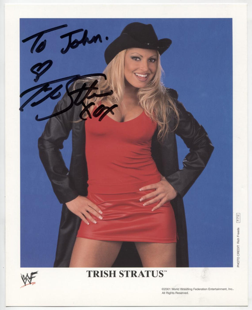 Trish Stratus WWF Autographed 8"x10" Promo Photo w/COA WWE13-16