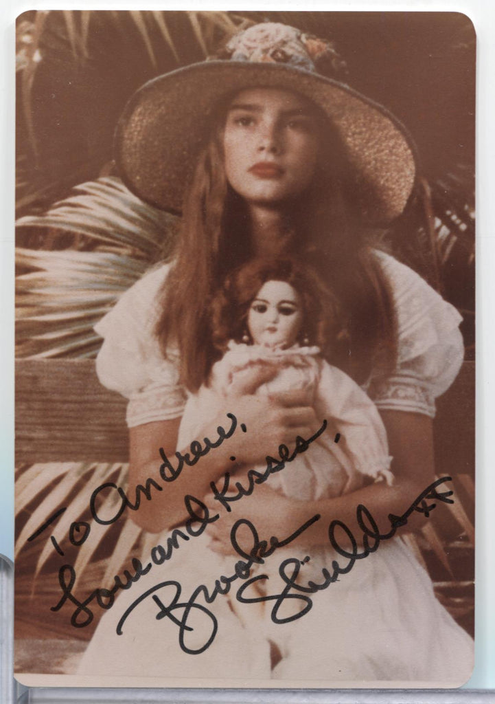 Brooke Shields Autographed 3.5"x5.15" Photo From Pretty  Baby w/COA WWE14-167