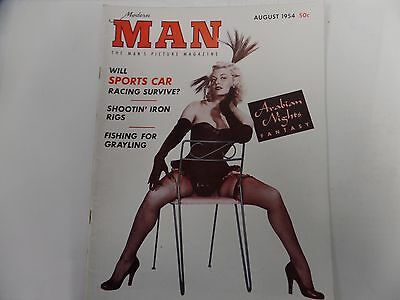 Modern Man Adult Magazine Showgirl Lilly August 1954 ex 021316lm-ep