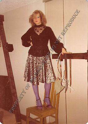 Adult 1970s Photo 3.5x5 Bondage Beautiful Dominatrix Posing Ready to Play 227HS