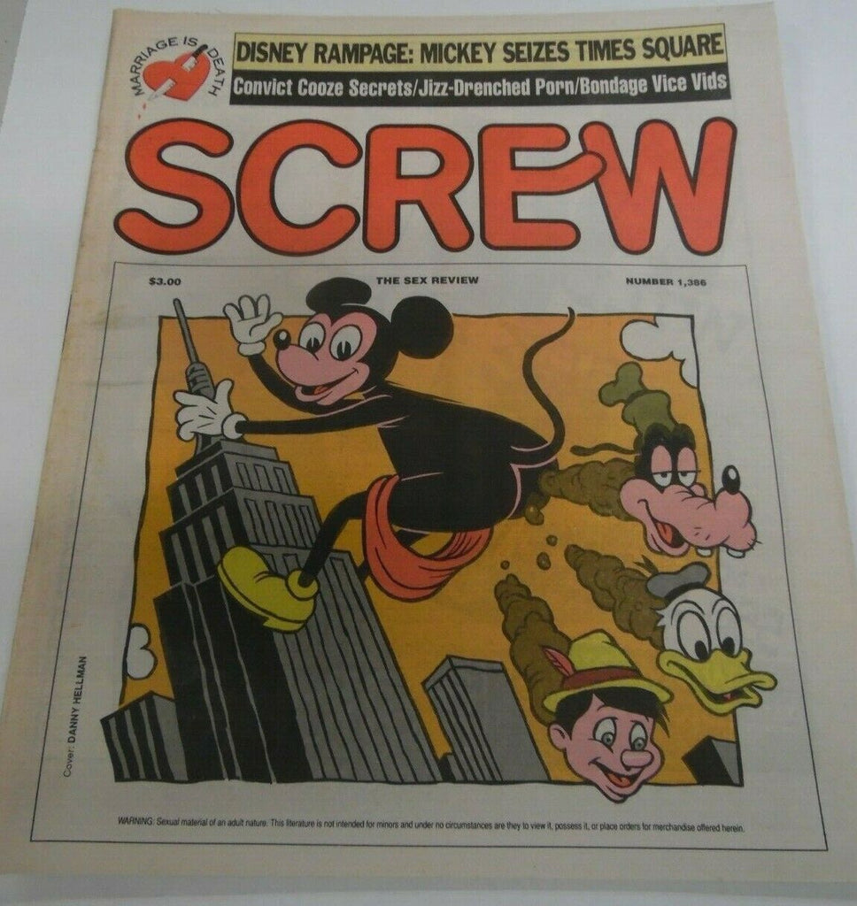 Screw Newspaper Disney Rampage Mickey Seizes Time Square 1995 121719lm-ep2