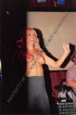 Nina Hartley Candid Original 4x6 Photo 1990s Performing Nude at Live Show 325ig