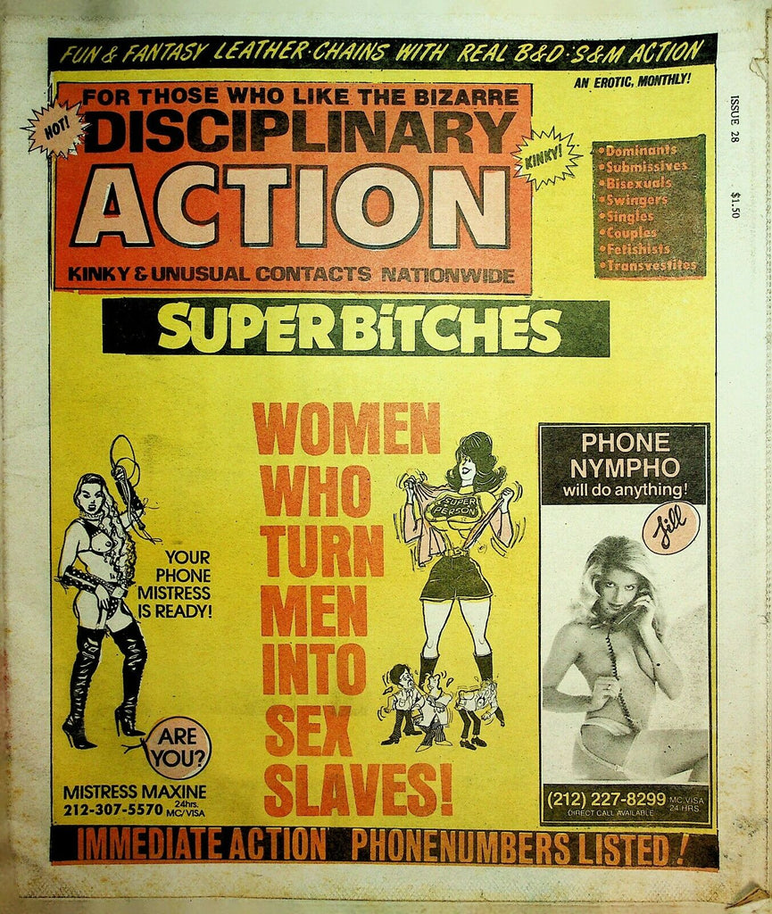 Disciplinary Action Contact Newspaper Super Bitches #28 1986 022020lm-ep